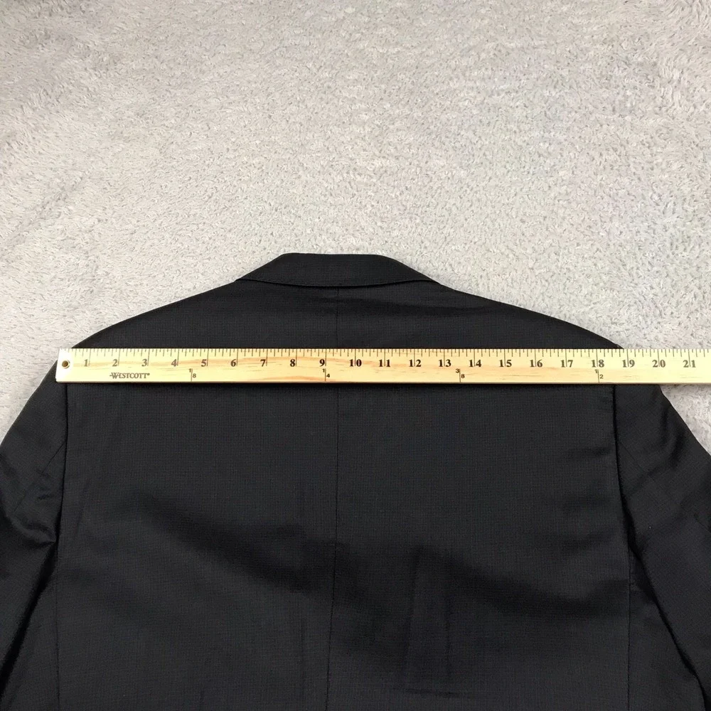 Peter Millar Sport Coat Mens 40R Black Micro Check Double Vented Blazer Jacket